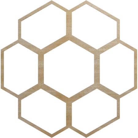 Ekena Millwork Florin Wood Fretwork Pierced Ceiling Medallion, Hickory, 36"OD x 12 5/8"ID x 3/8"T CMWP36X36X0375FOHI